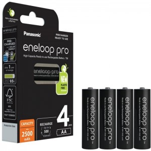 Аккумуляторы Panasonic Eneloop Pro BK-3HCDE/4BE 4xAA 2500mAh