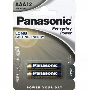 Батарейки алкалиновые Panasonic Everyday Power LR03EPS/2BP 2xAAA