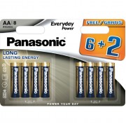 Батарейки алкалиновые Panasonic Everyday Power LR6REE/8B 8xAA