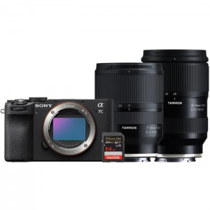 Фотоаппарат Sony a7C II Body черный + Tamron 17-28mm + 28-75mm + SanDisk SDXC 64GB