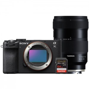 Фотоаппарат Sony a7C II Body черный + Tamron 17-50mm + SanDisk SDXC 64GB