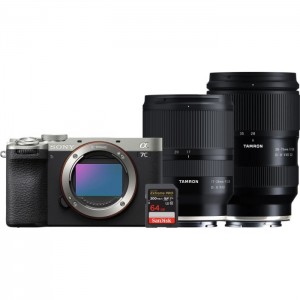 Фотоаппарат Sony a7C II Body серебристый + Tamron 17-28mm + 28-75mm + SanDisk SDXC 64GB
