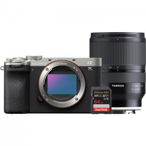 Фотоаппарат Sony a7C II Body серебристый + Tamron 17-28mm + SanDisk SDXC 64GB
