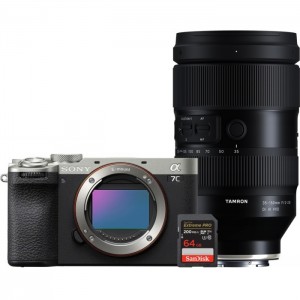 Фотоаппарат Sony a7C II Body серебристый + Tamron 35-150mm + SanDisk SDXC 64GB