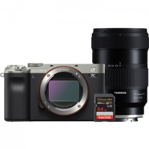 Фотоаппарат Sony a7C Body серебристый + Tamron 17-50mm + SanDisk SDXC 64GB