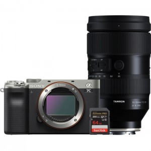 Фотоаппарат Sony a7C Body серебристый + Tamron 35-150mm + SanDisk SDXC 64GB