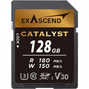 Карта памяти Exascend SDXC Catalyst UHS-I U3 V30 (180/150 MB/s) 128GB