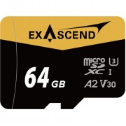 Карта памяти Exascend microSDXC Catalyst UHS-I U3 V30 (170/140 MB/s) 64GB