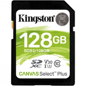 Карта памяти Kingston SDXC Class 10 UHS-I U3 V30 (100/85 MB/s) 128Gb