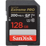 Карта памяти SanDisk SDXC Extreme Pro Class 10 UHS-I U3 (200/90 Mb/s) 128Gb