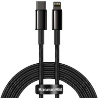 Кабель Baseus Tungsten Gold Type-C - Lightning 20W 2м Чёрный